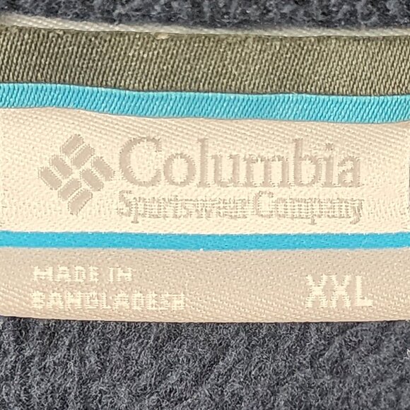 Columbia Sportswear Navy and Burgundy Full Zip Poly Fleece LS Sweater Jacket XXL - Picture 14 of 16